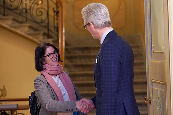 Stadtpräsident Herr Anders Stokholm und Stadträtin Regine Siegenthaler